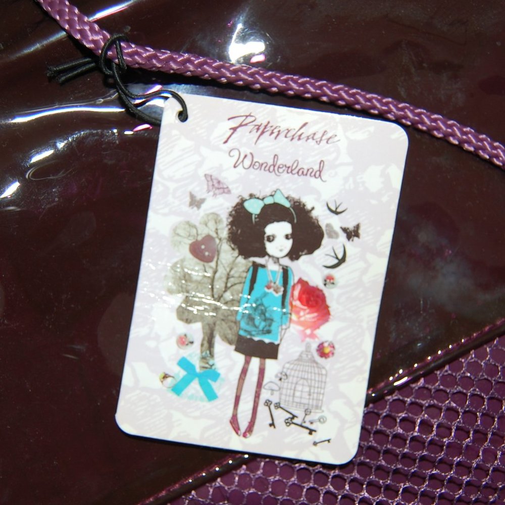 Paperchase Wonderland 2013, Back to School Purple Backpack, 12" Wide x 17" Tall - Picture 4 of 10